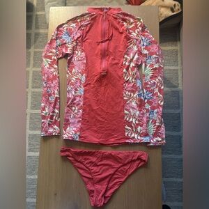 Roxy - Floral Long Sleeve Rash Guard Set